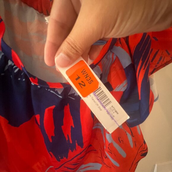 NWT Nicholas Off-Shoulder Tropical Print Crop Top size 4 - Picture 9 of 12